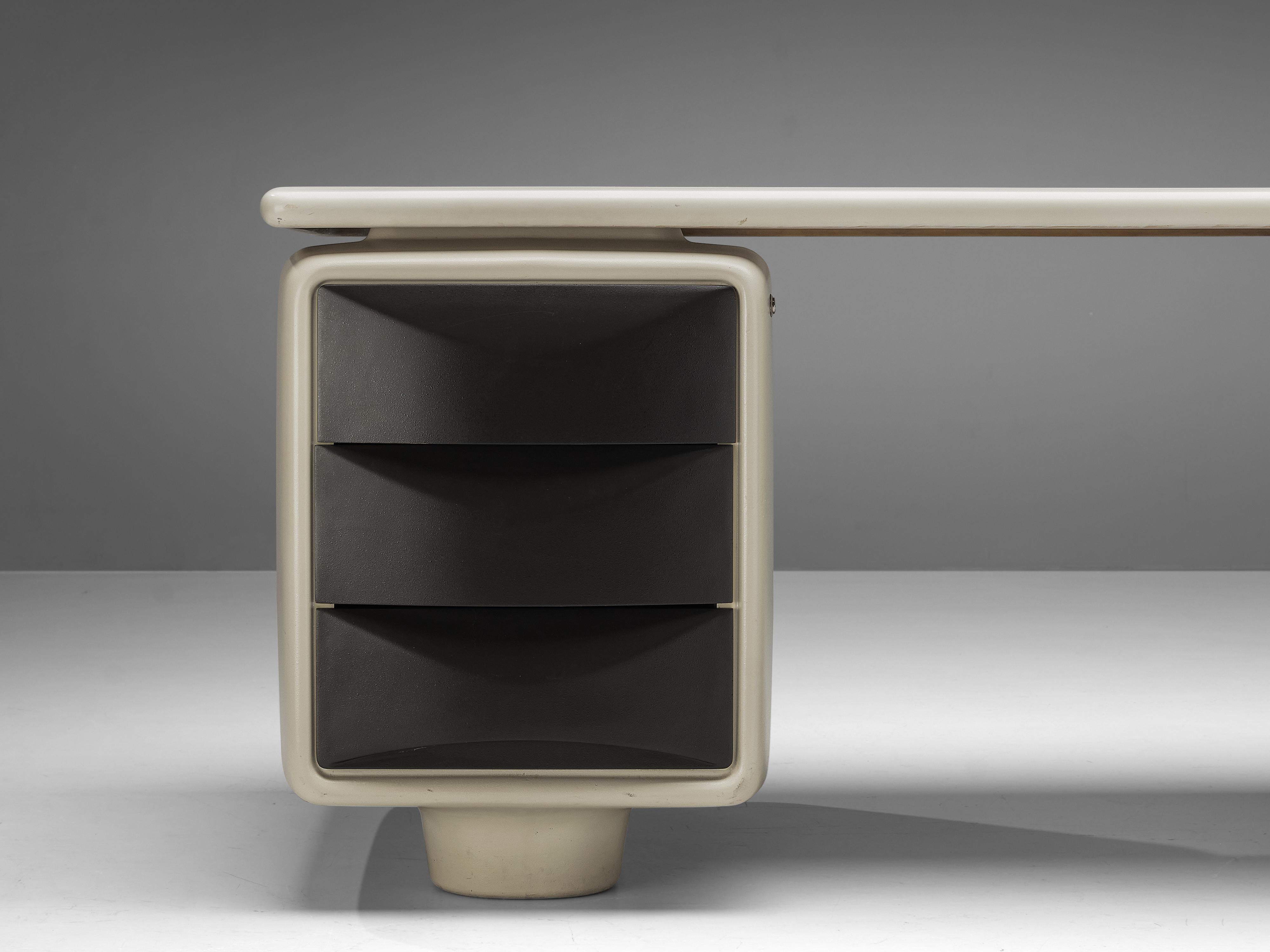 Post-Modern Original ‘Igl’ Ernest Hofmann for Werndl Free-Standing Desk 'Igl-Jet' in Polyure