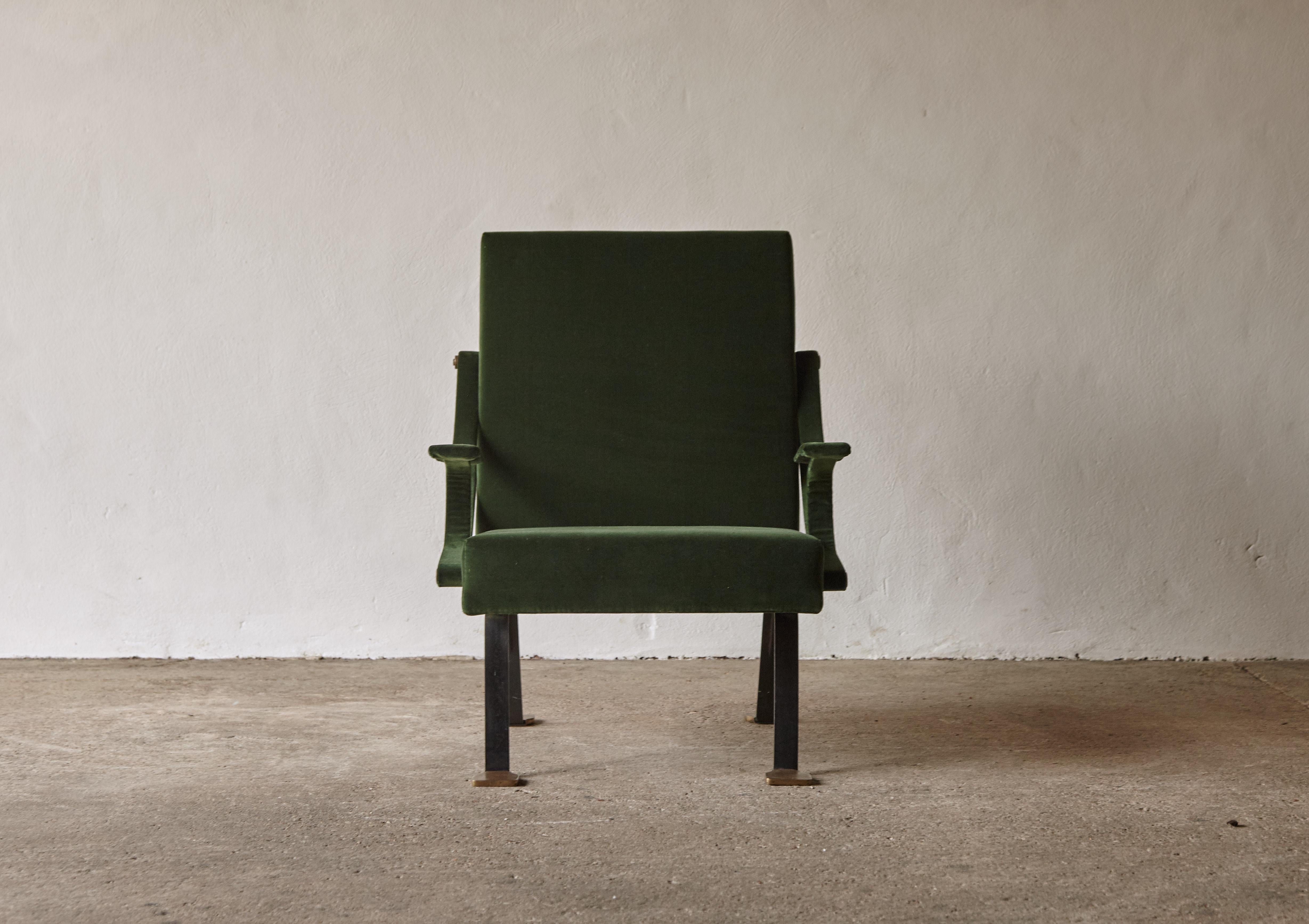 Original Ignazio Gardella Reclining Digamma Chair, 1960s, Italy In Good Condition For Sale In London, GB