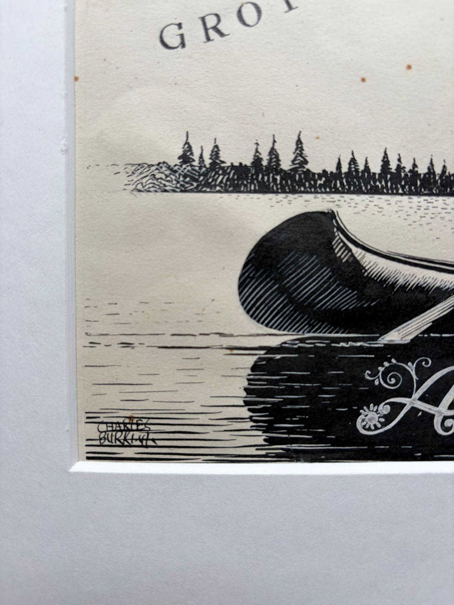 Milieu du XXe siècle Illustration originale Carte de l'Alaska par Charles Burki, ca. 1945 - Dessin à l'encre en vente