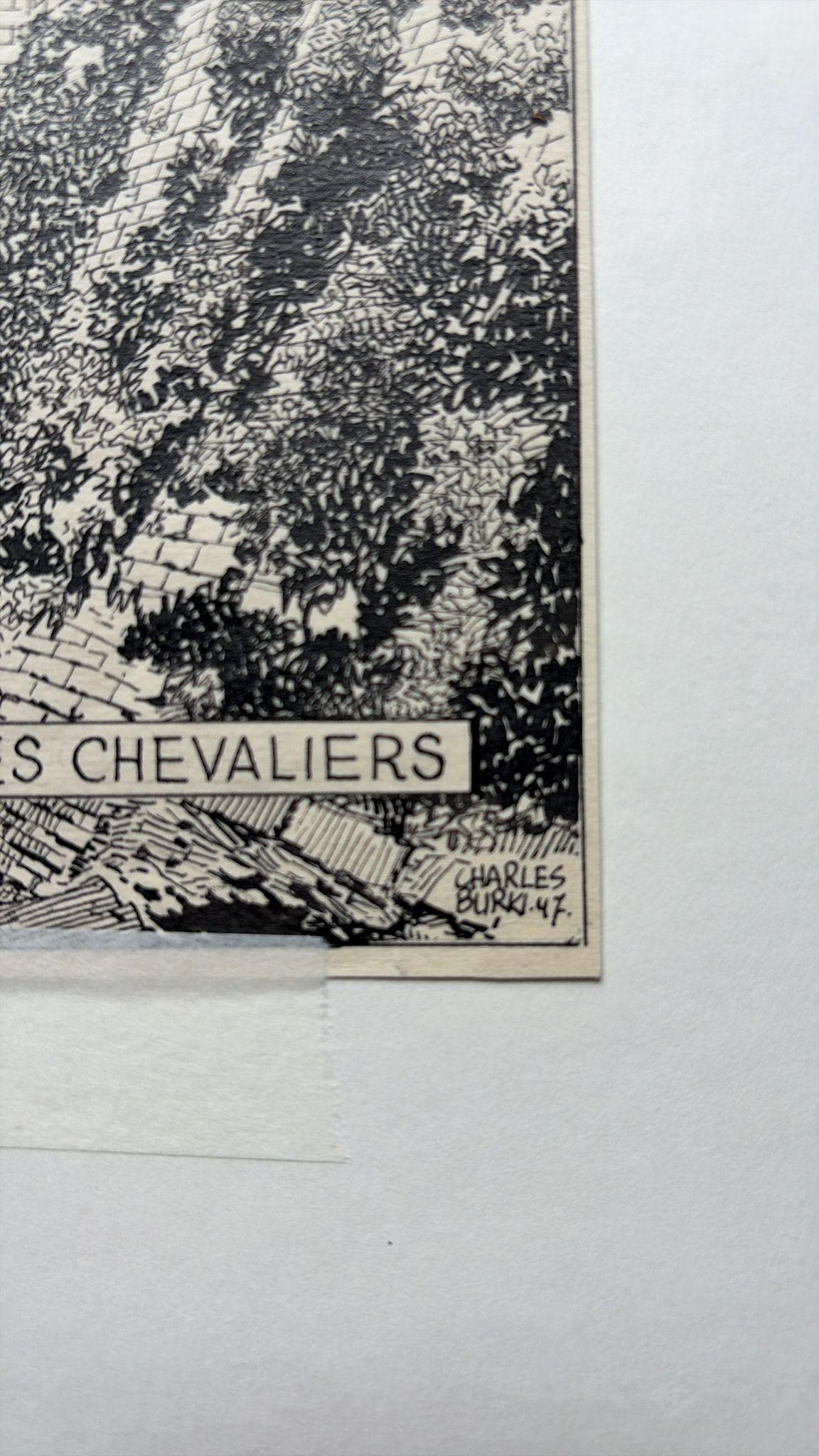 Illustrazione originale della mappa della Siria e del Libano, Charles Burki, 1947 - Disegno a inchiostro in vendita 3