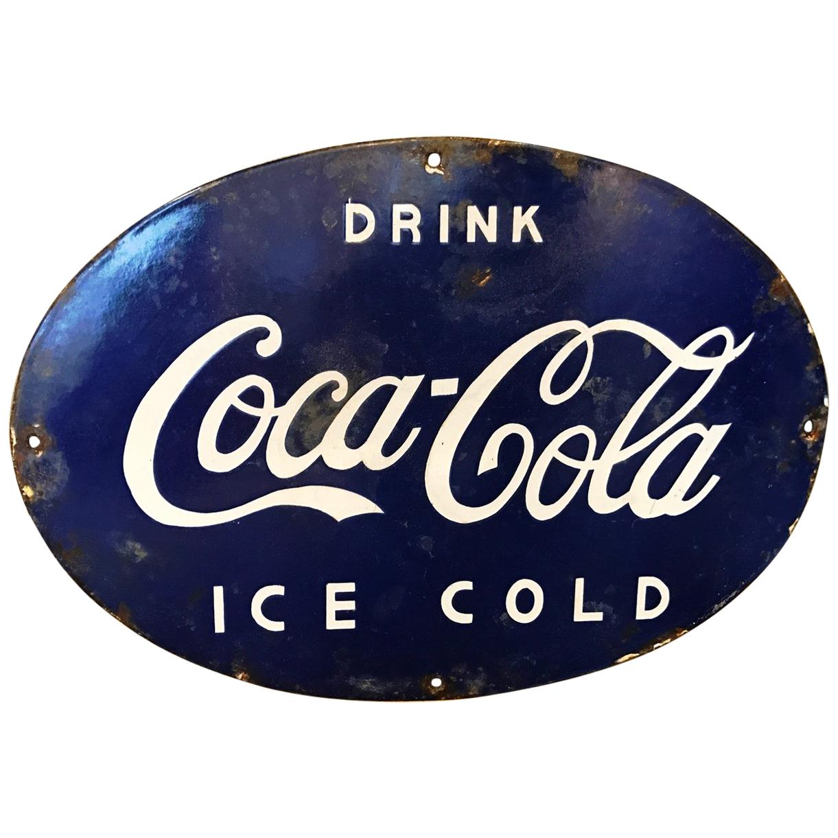 Original Indian Coca Cola Sign, 1950s For Sale