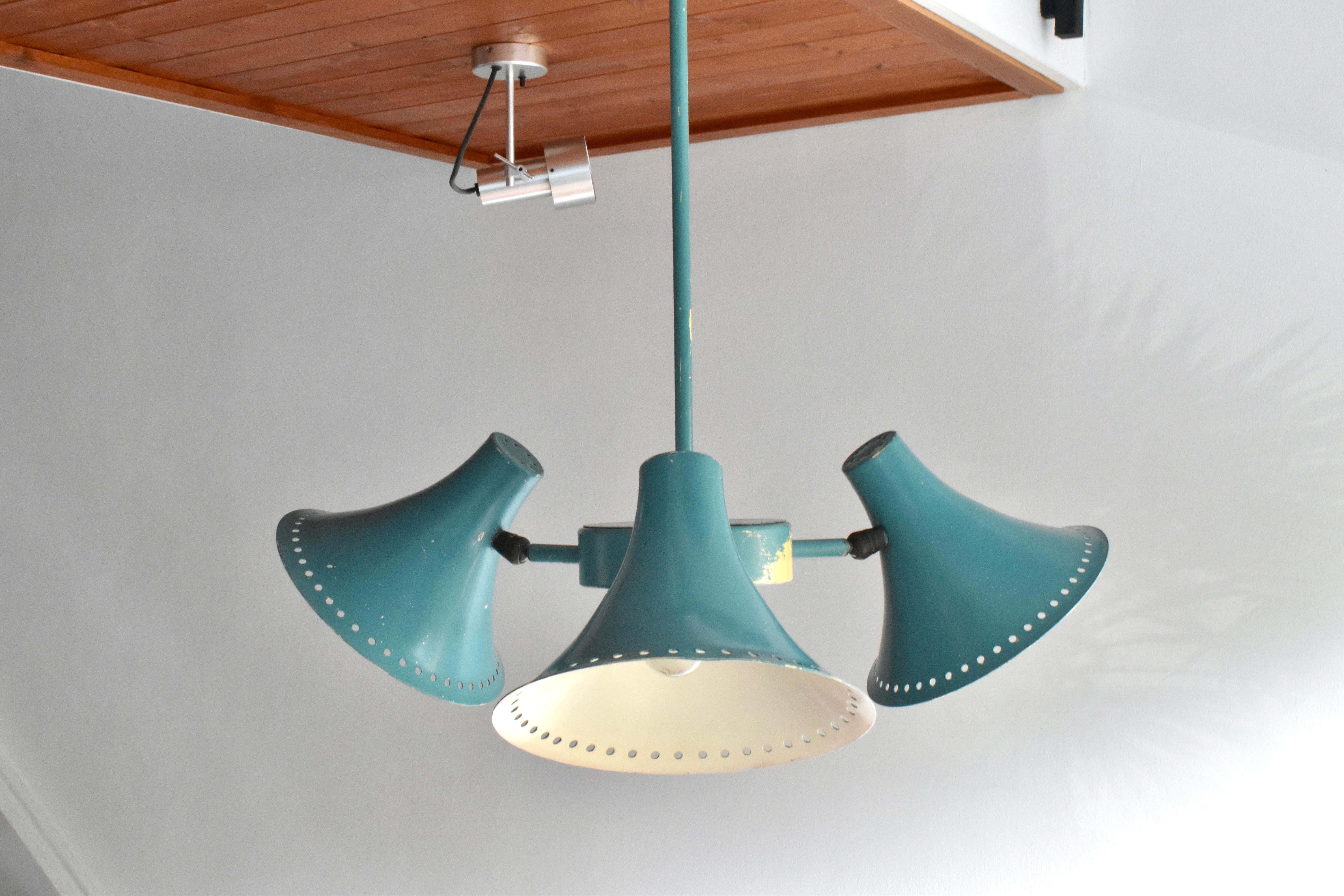 Scandinavian Modern Original Industrial Pendant Lamp Salvaged From A 1930s London Factory For Sale