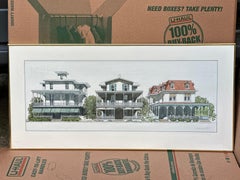 Original Ink & Watercolor Architectural Painting by Louis De Moll