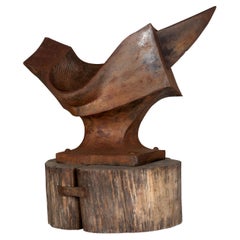 Vintage Original Iron Anvil Sculpture by NY Artist Christopher Dunham 