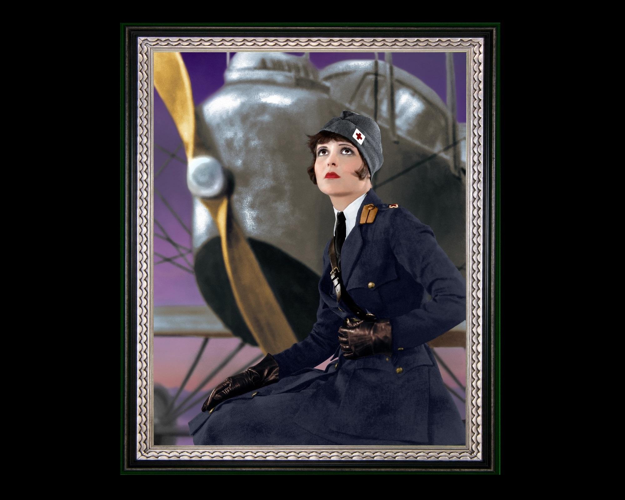 This large Hollywood Regency Photograph is a faithful yet nuanced reproduction of the original It Girl 