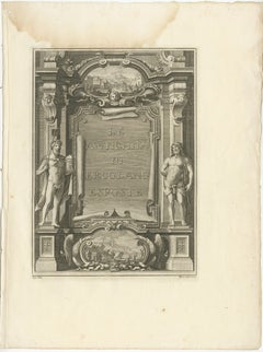 Original Italian Frontispiece with Classic Elegance Engravings, 1757
