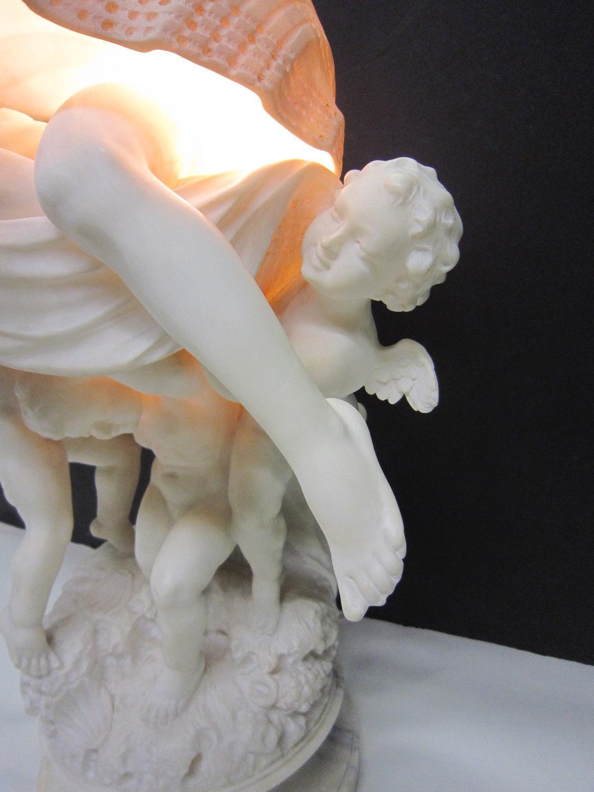 Escultura/lámpara original italiana tallada a mano Desnudo Firmada Umberto Stiaccini en venta 8
