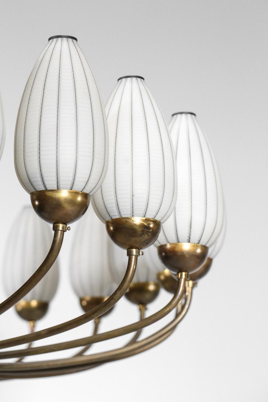 Original Italian Large Chandelier 24-Light, 1950s Style Gio Ponti Lelli Angelo 3