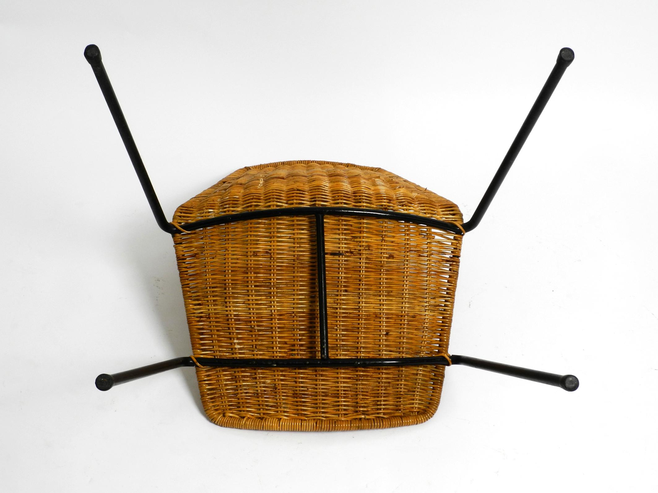 Original Italian Mid-Century Modern Gian Franco Legler Basket Chair For Sale 5