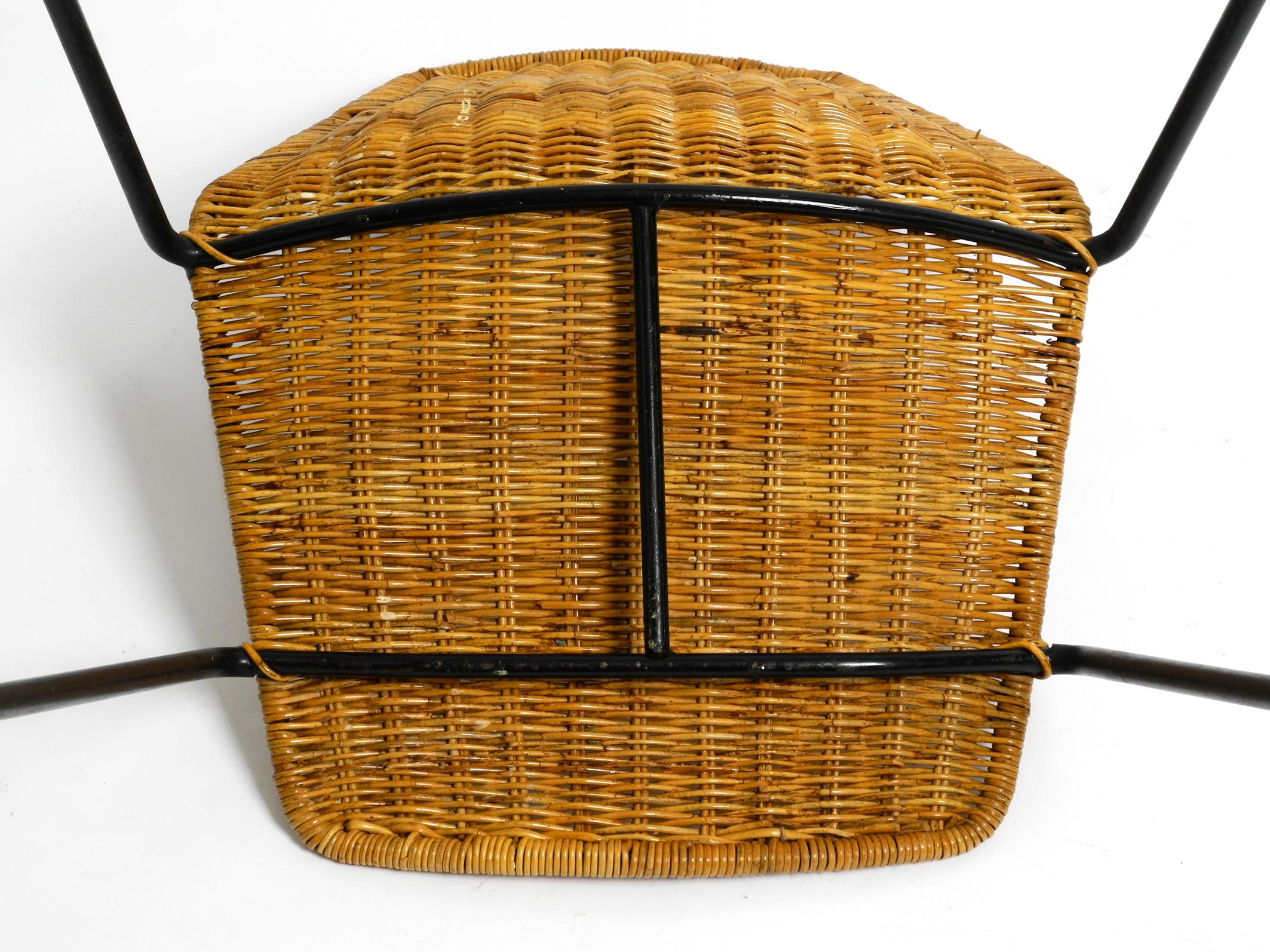 Original Italian Mid-Century Modern Gian Franco Legler Basket Chair For Sale 6