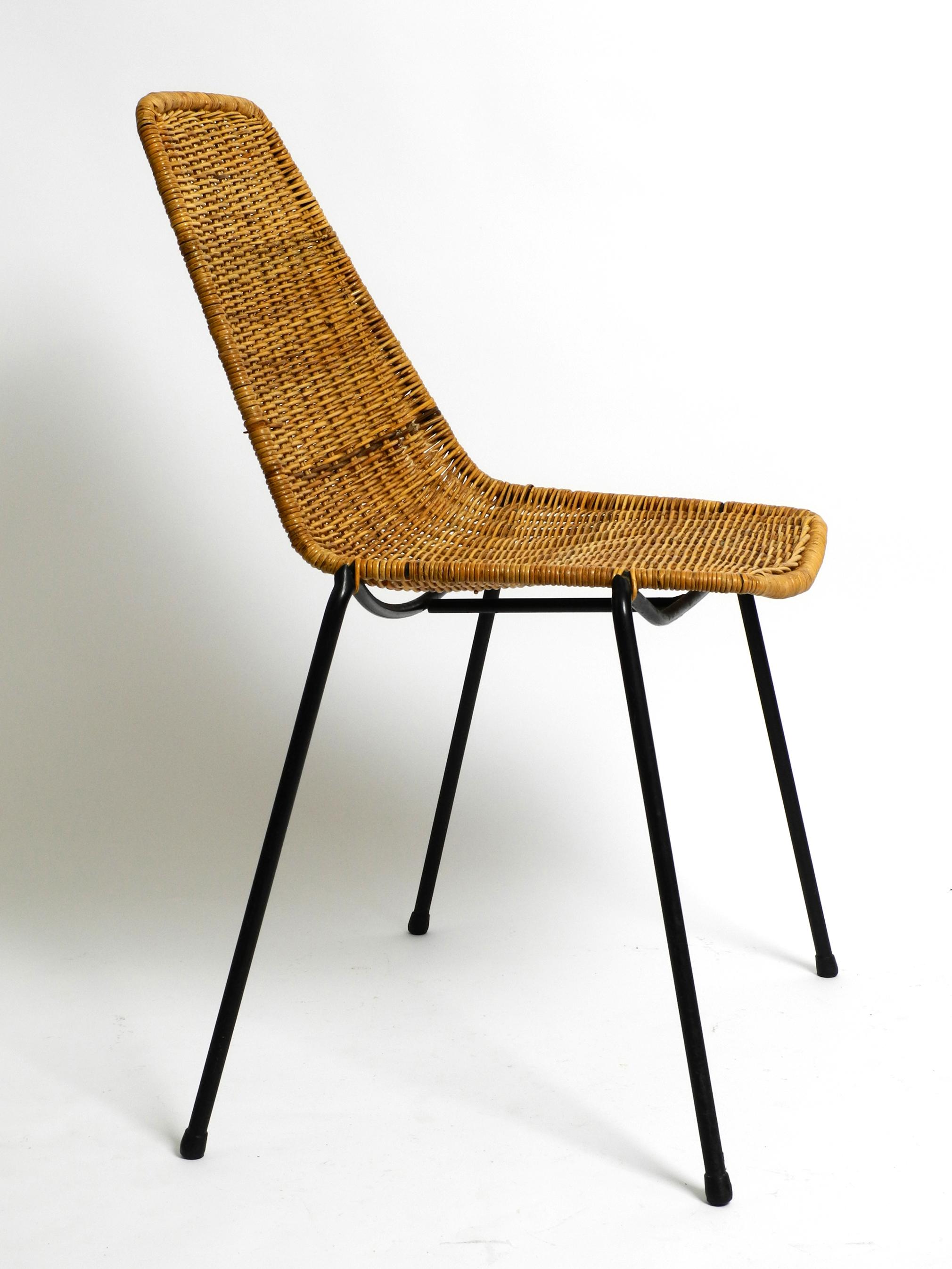 Original Italian Mid-Century Modern Gian Franco Legler Basket Chair For Sale 8