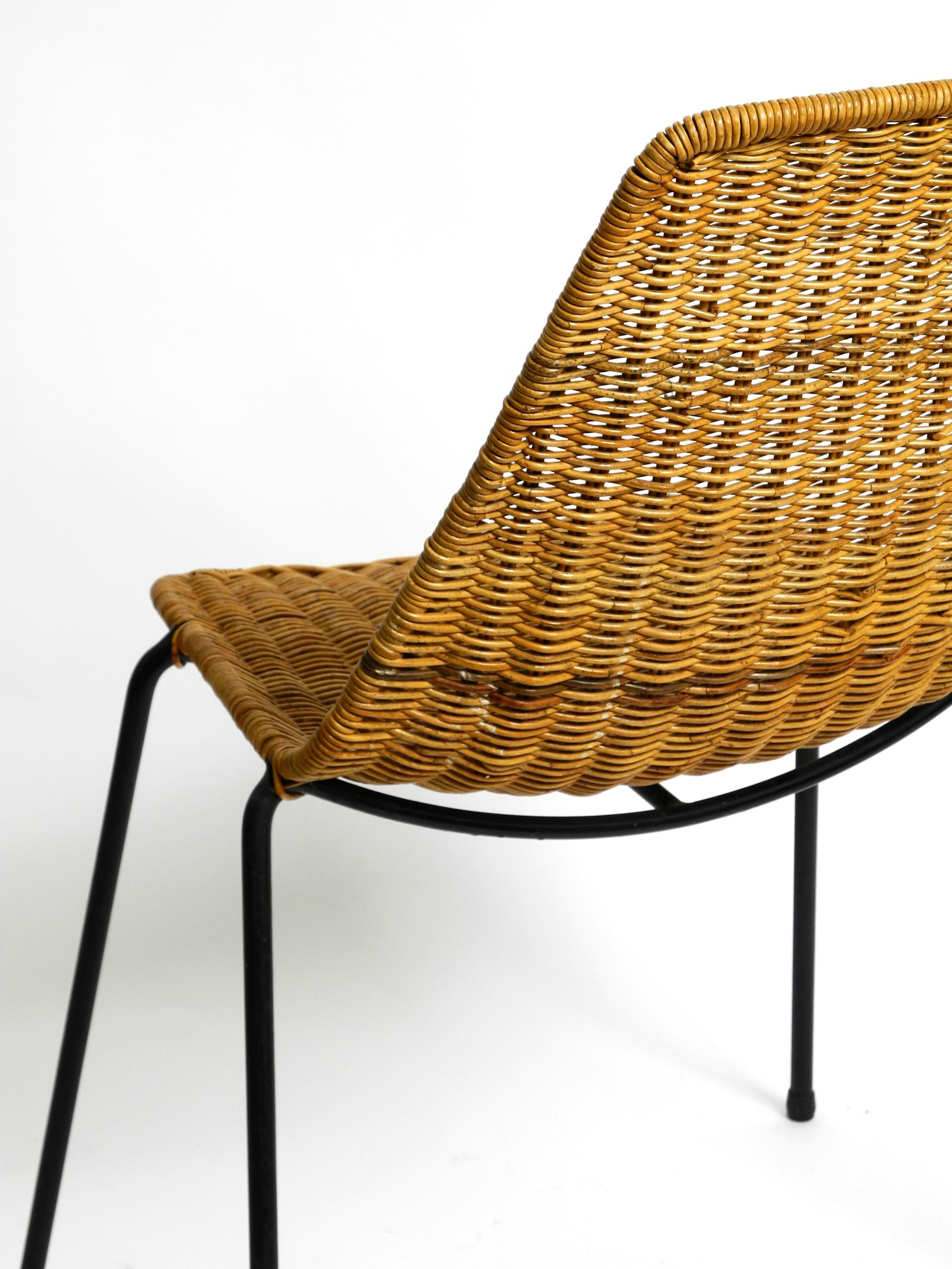 Original Italian Mid-Century Modern Gian Franco Legler Basket Chair For Sale 10