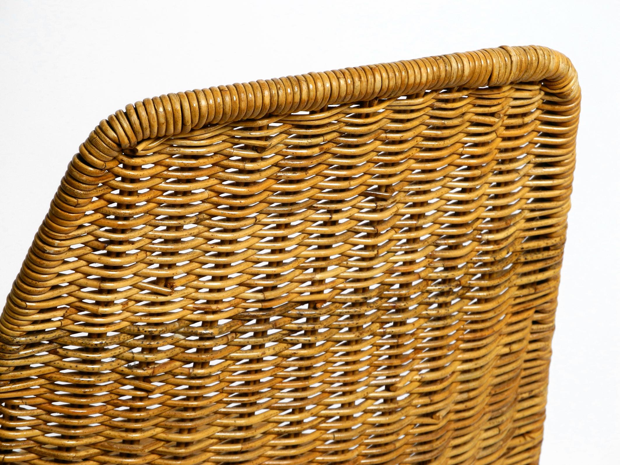 Original Italian Mid-Century Modern Gian Franco Legler Basket Chair For Sale 12