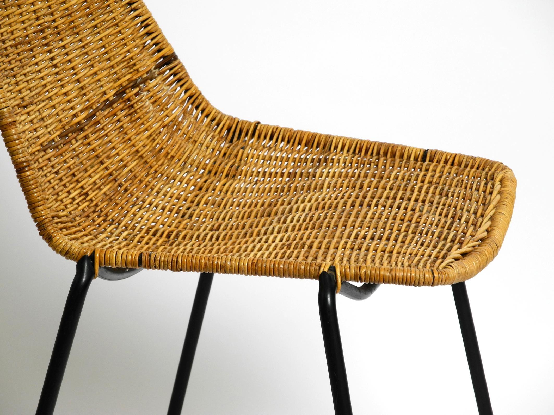 Original Italian Mid-Century Modern Gian Franco Legler Basket Chair For Sale 14