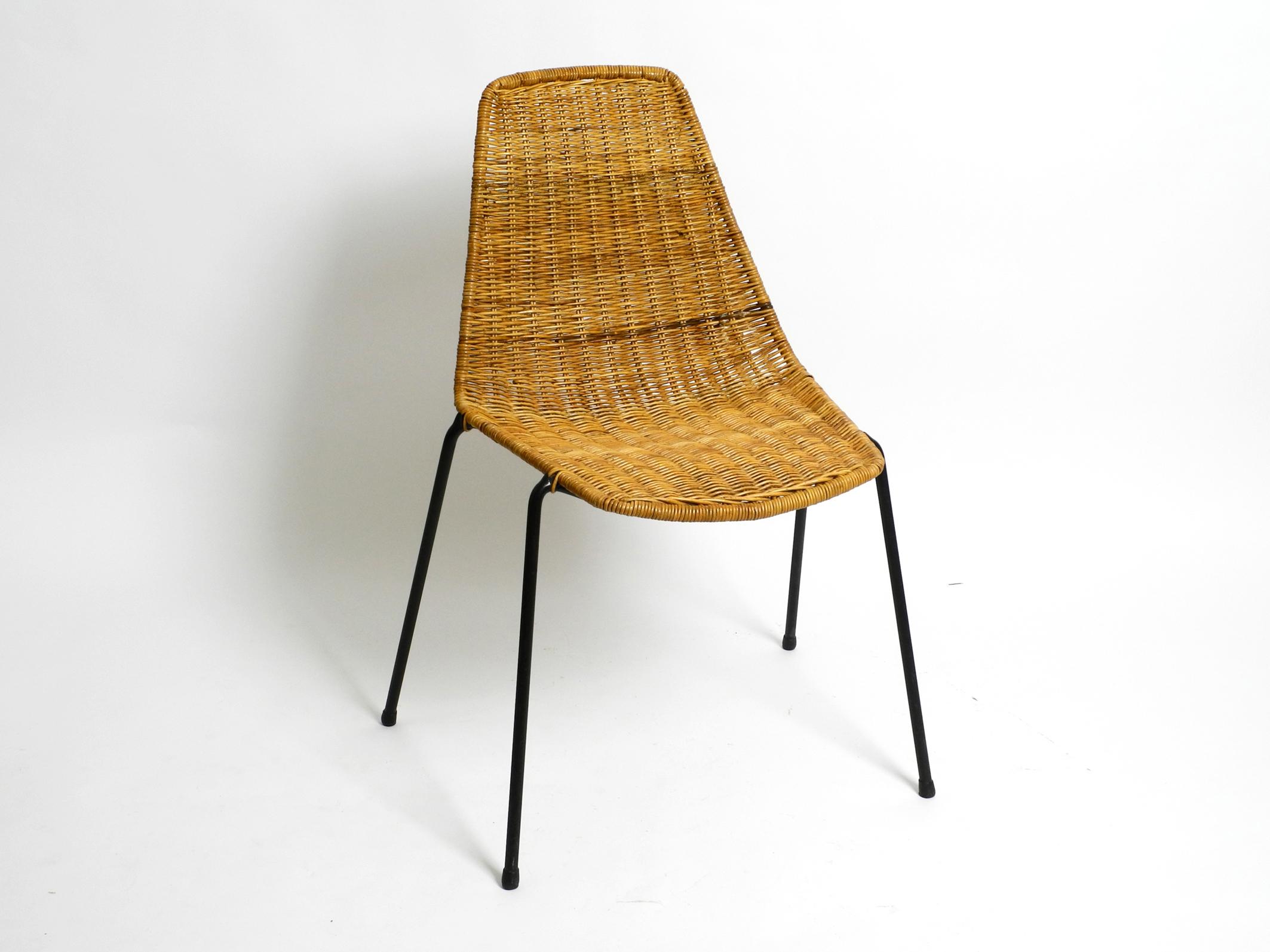 Original Italian Mid-Century Modern Gian Franco Legler Basket Chair For Sale 15