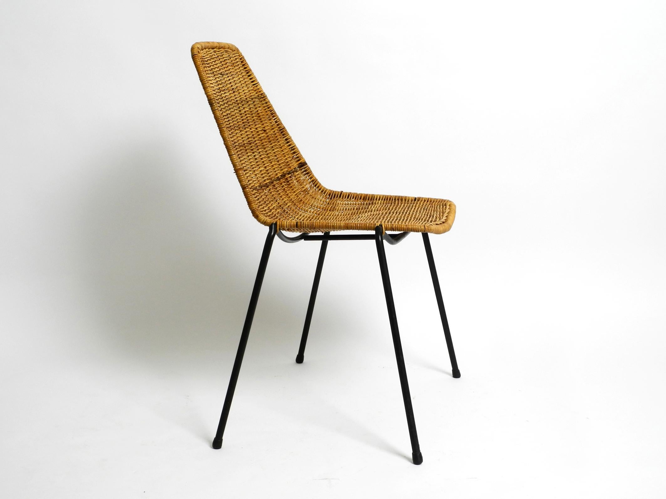 Original Italian Mid-Century Modern Gian Franco Legler Basket Chair In Good Condition For Sale In München, DE
