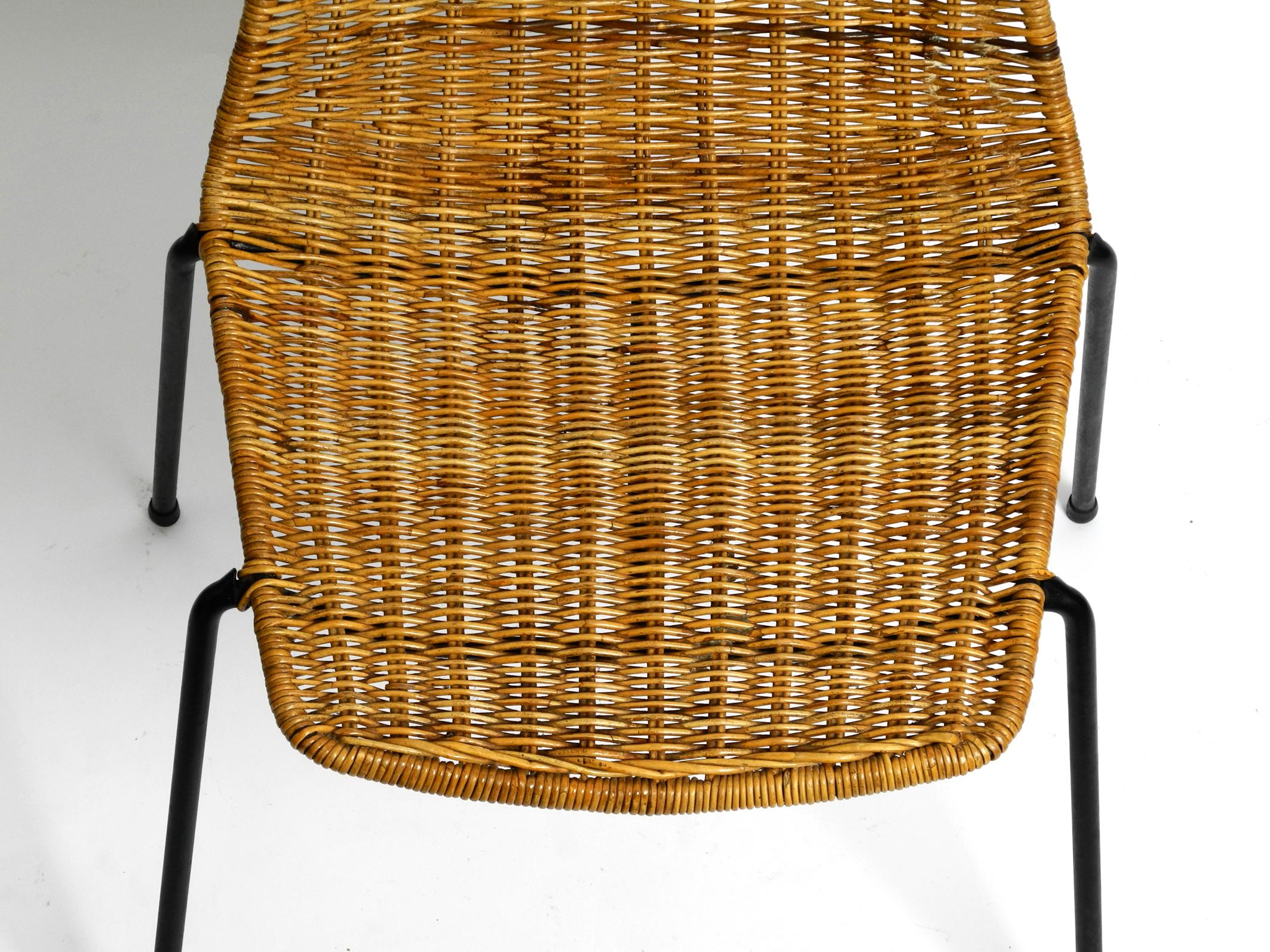 Metal Original Italian Mid-Century Modern Gian Franco Legler Basket Chair