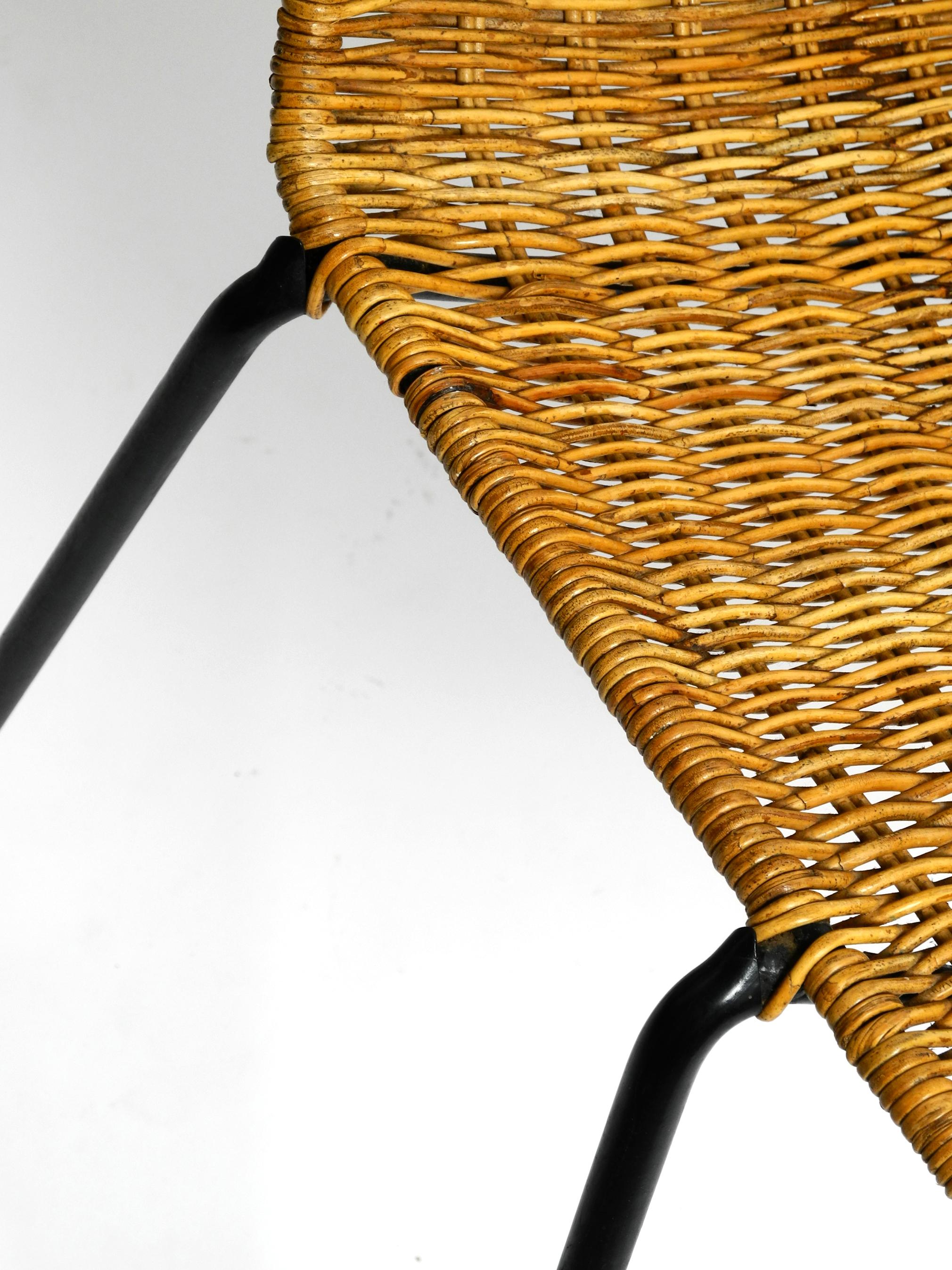 Original Italian Mid-Century Modern Gian Franco Legler Basket Chair For Sale 2