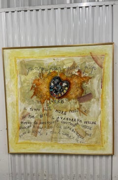 Original Pop Art Style Oil Painting, 60x60, Artist's Palette Centered