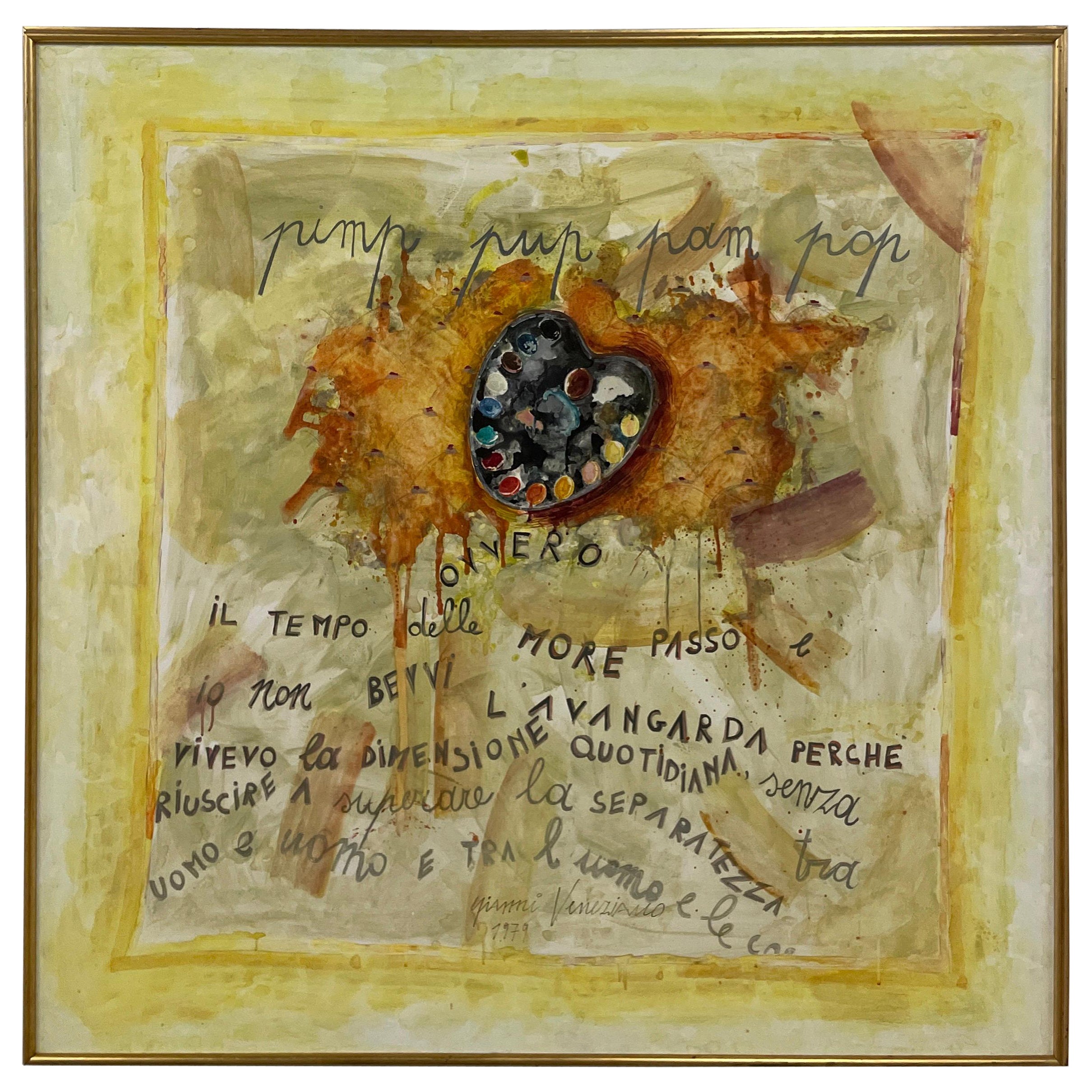 Original italienisches Ölgemälde von Gianni Veneziano