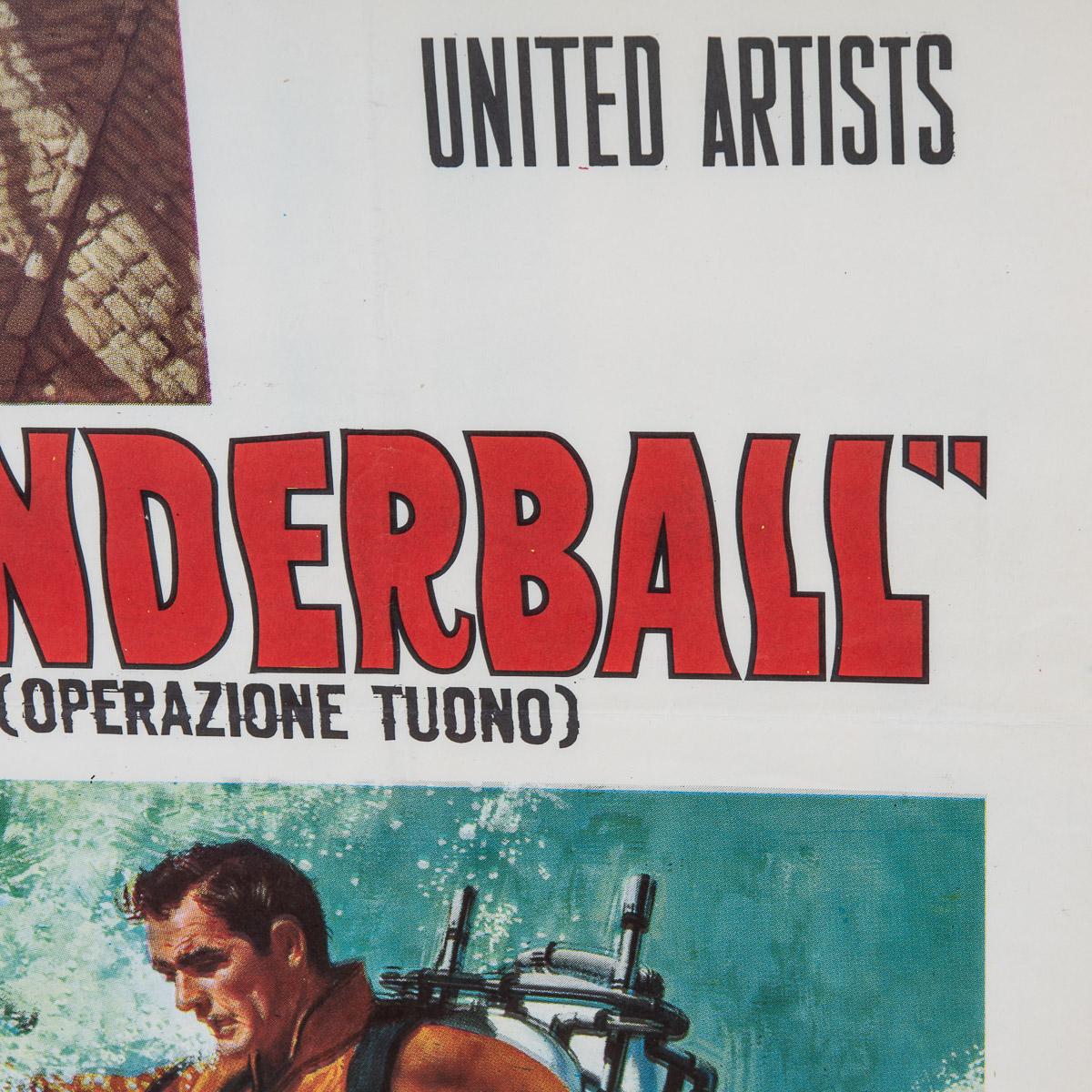 Original Italian Re-Release James Bond 'Thunderball' Poster, c.1971 For Sale 1
