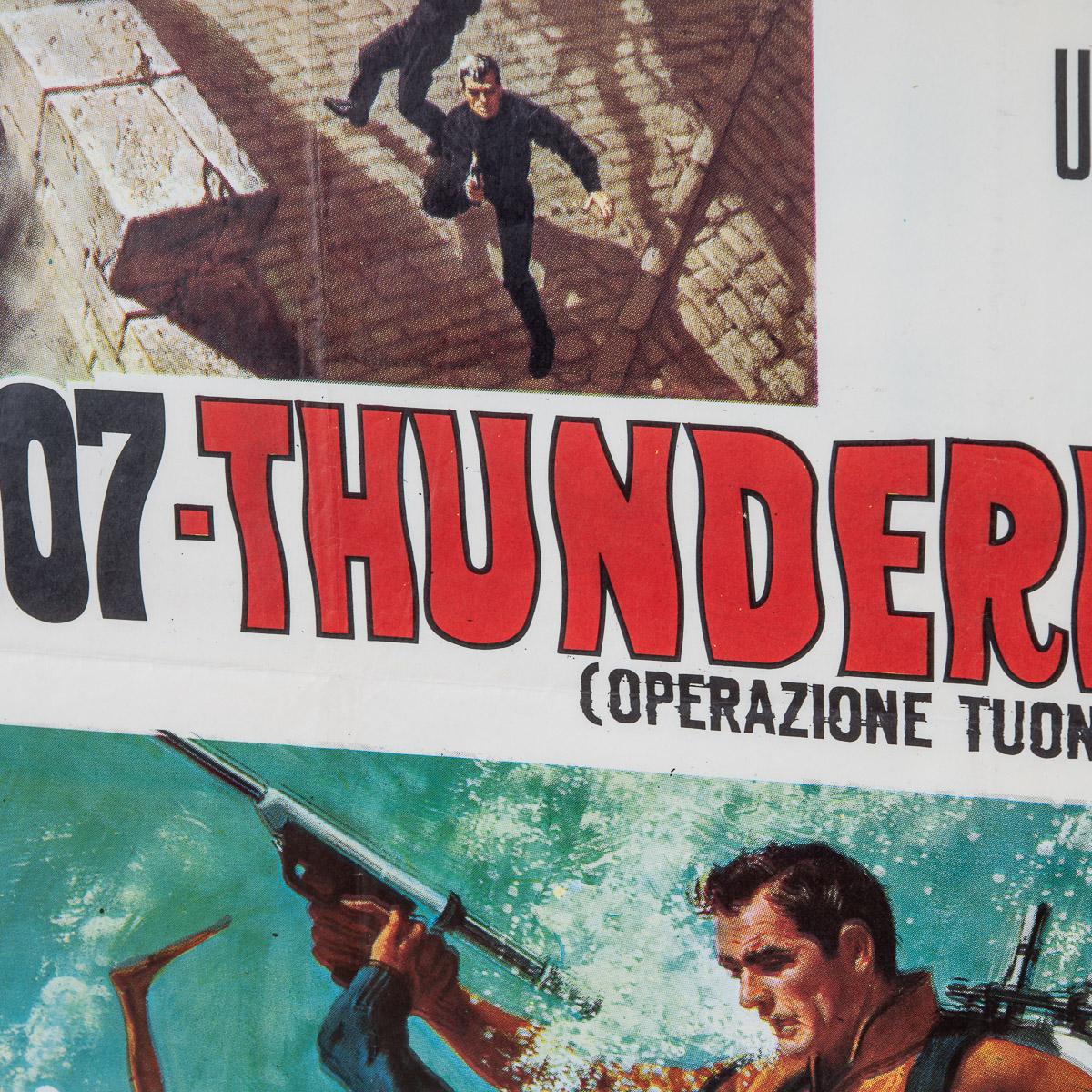 Original Italian Re-Release James Bond 'Thunderball' Poster, c.1971 For Sale 2