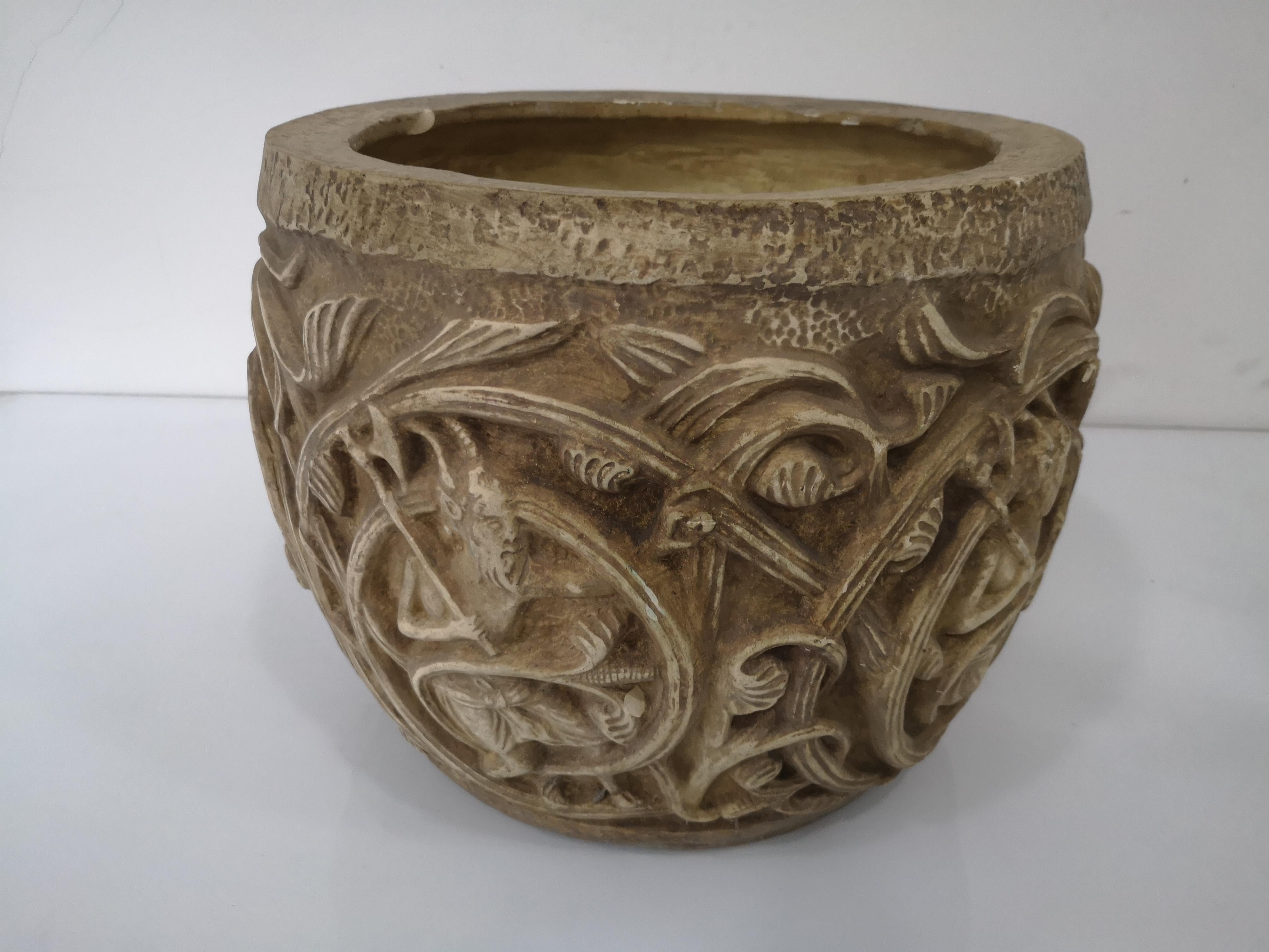 Original Terrakotta-Vase aus den frühen 1900er Jahren aus der 