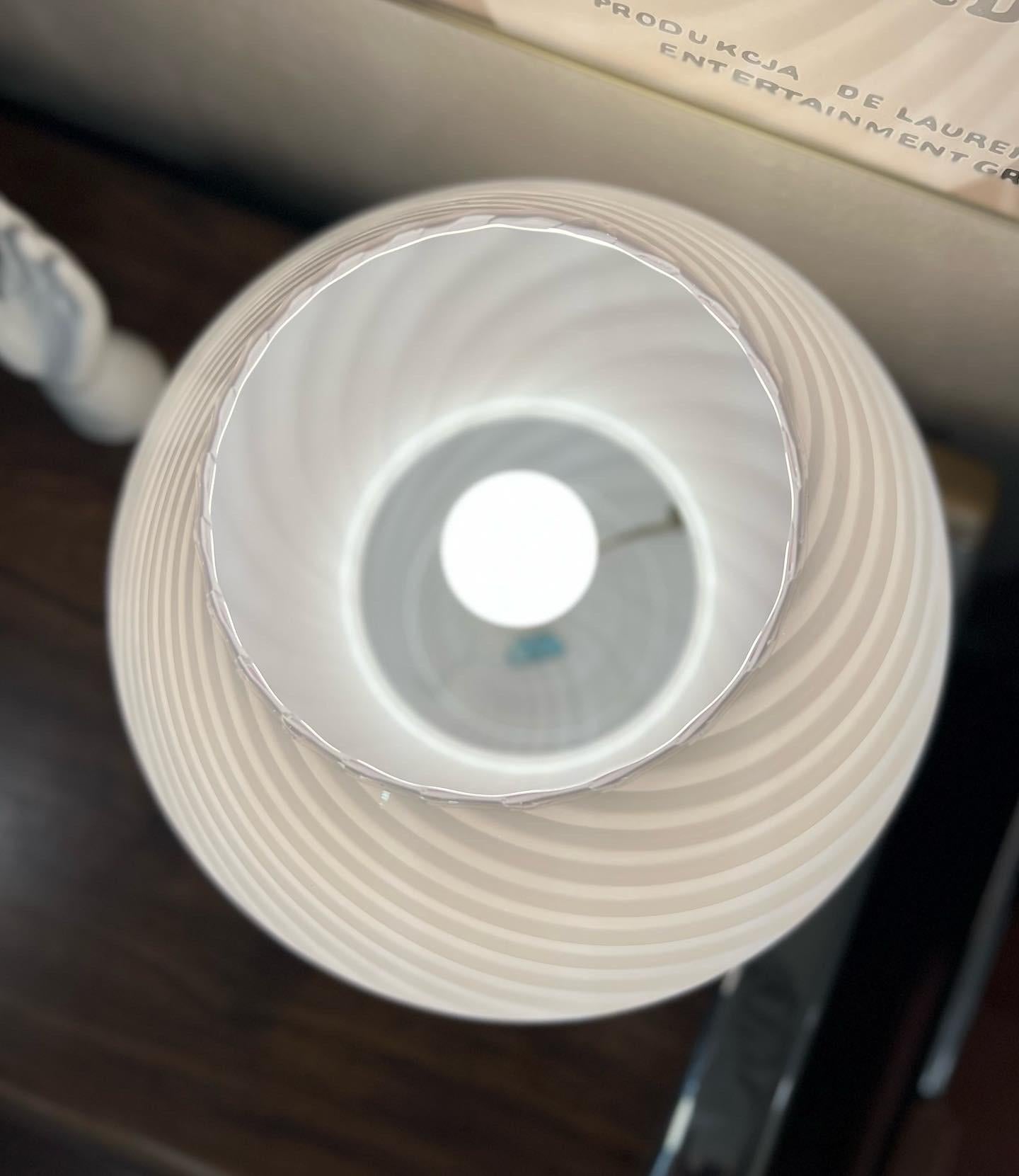 Mid-Century Modern Lampe champignon italienne Vetri Murano fabriquée à la main