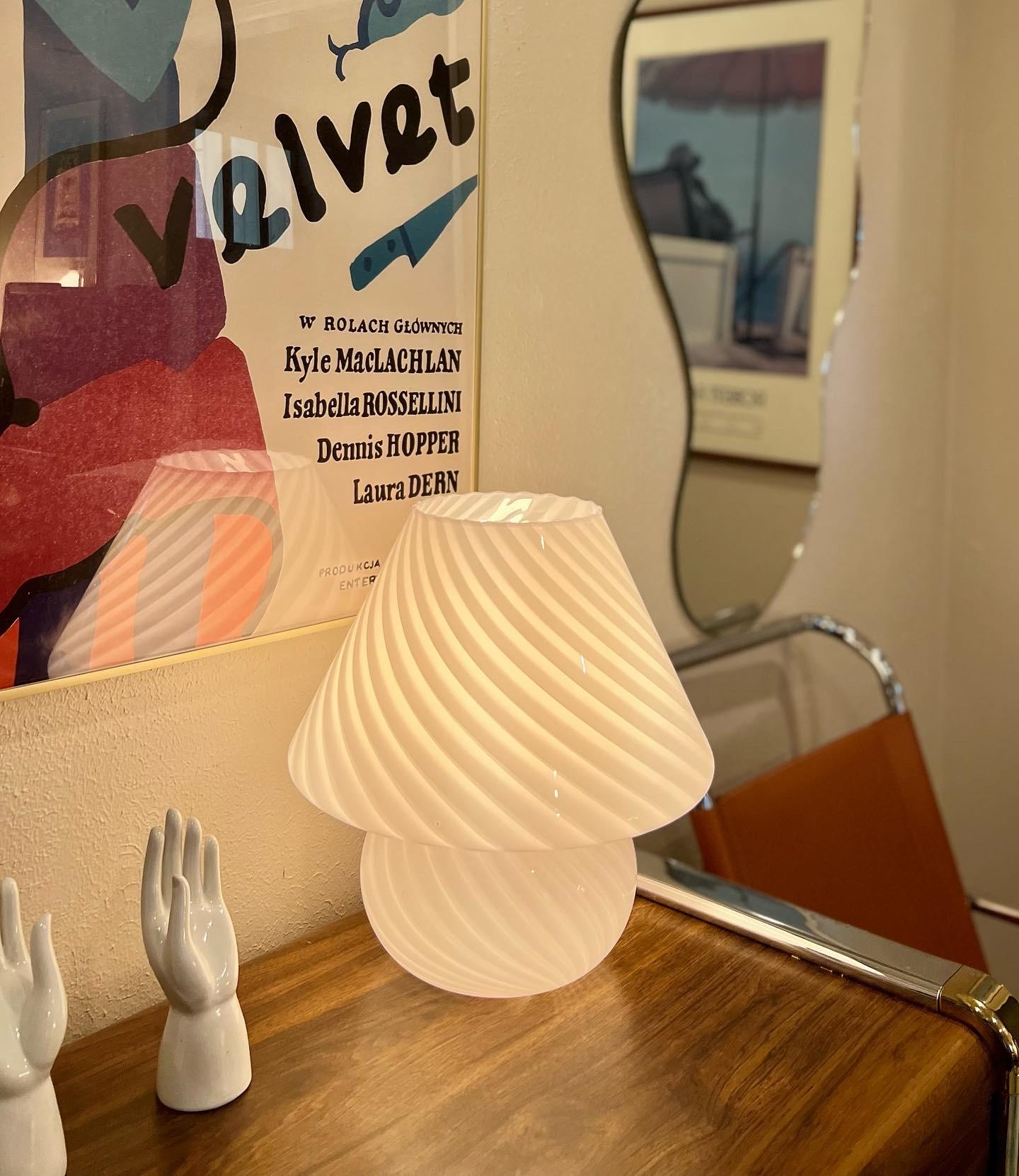 Lampe champignon italienne Vetri Murano fabriquée à la main 1