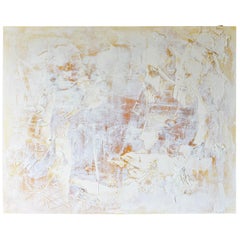 Original Ivory/Cream Abstract Acrylic on Canvas by Brandon Charles Weber