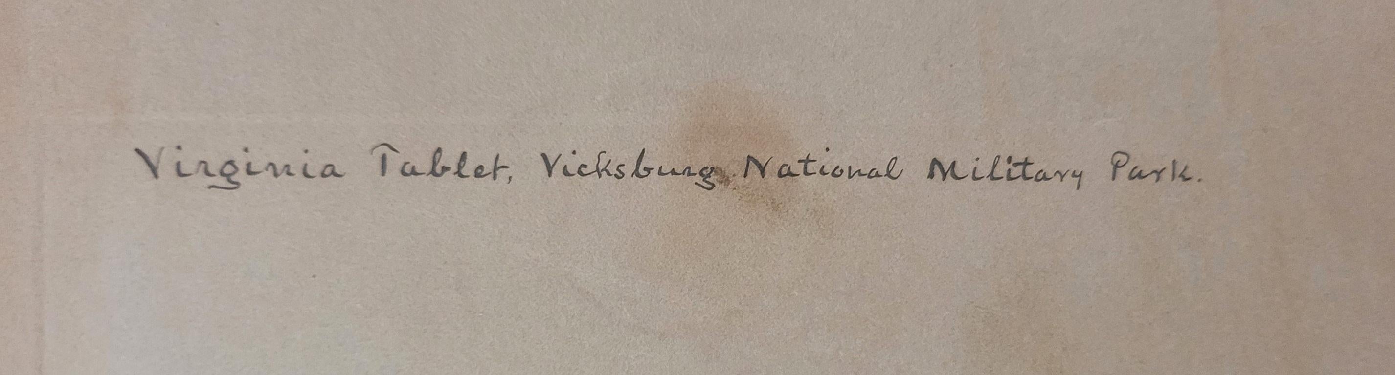 20ième siècle Photo originale du commémoratif de Virginie à Vicksburg, MISS en vente