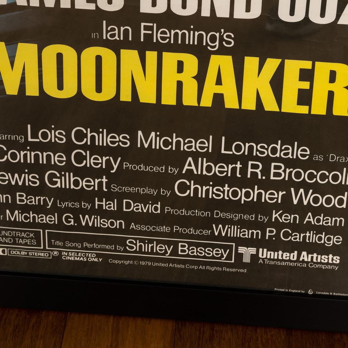 Original James Bond 007 'Moonraker' Britisches Vierfach-Filmplakat, ca. 1979 im Angebot 1