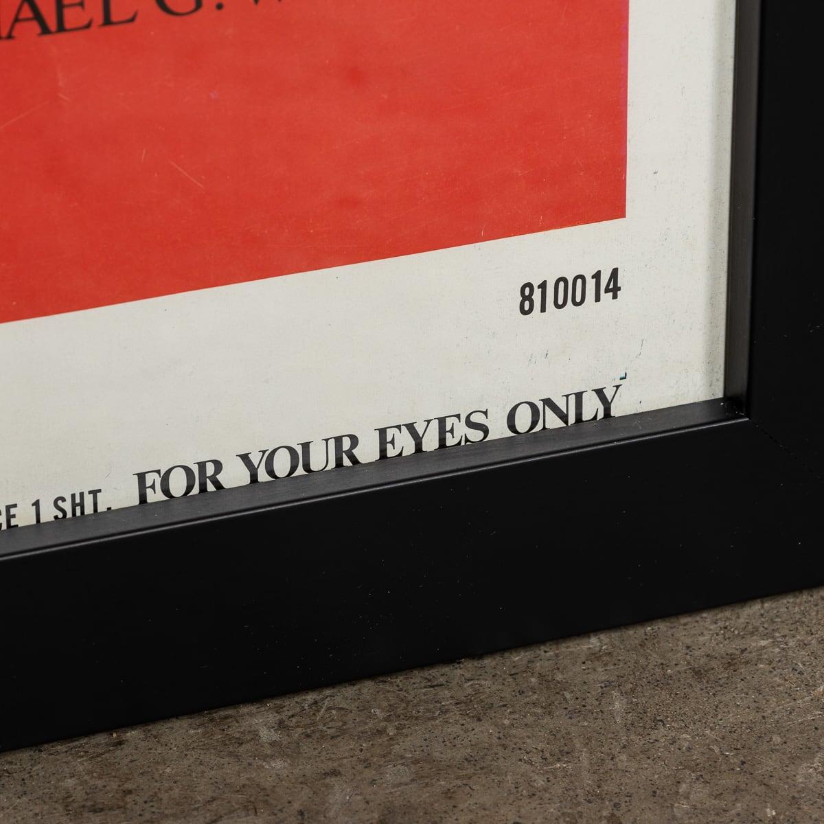 Gerahmtes Originalplakat „For Your Eyes Only“ von James Bond, ca. 1981 im Angebot 9