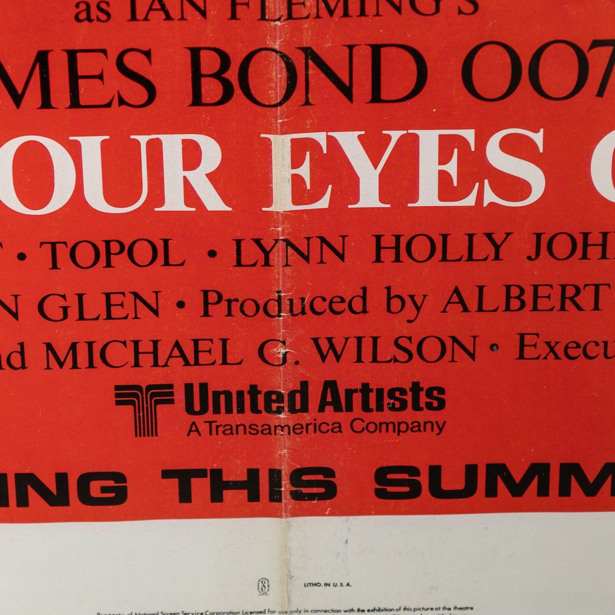 Gerahmtes Originalplakat „For Your Eyes Only“ von James Bond, ca. 1981 im Angebot 12