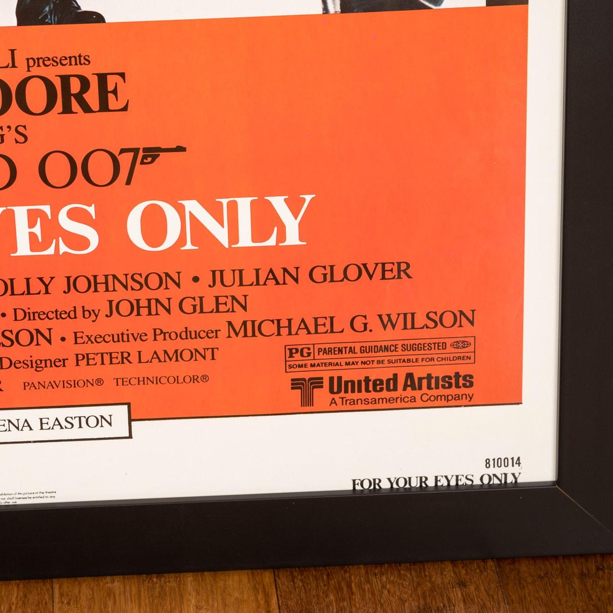 Original James Bond 'For Your Eyes Only' Poster, c.1981 For Sale 5