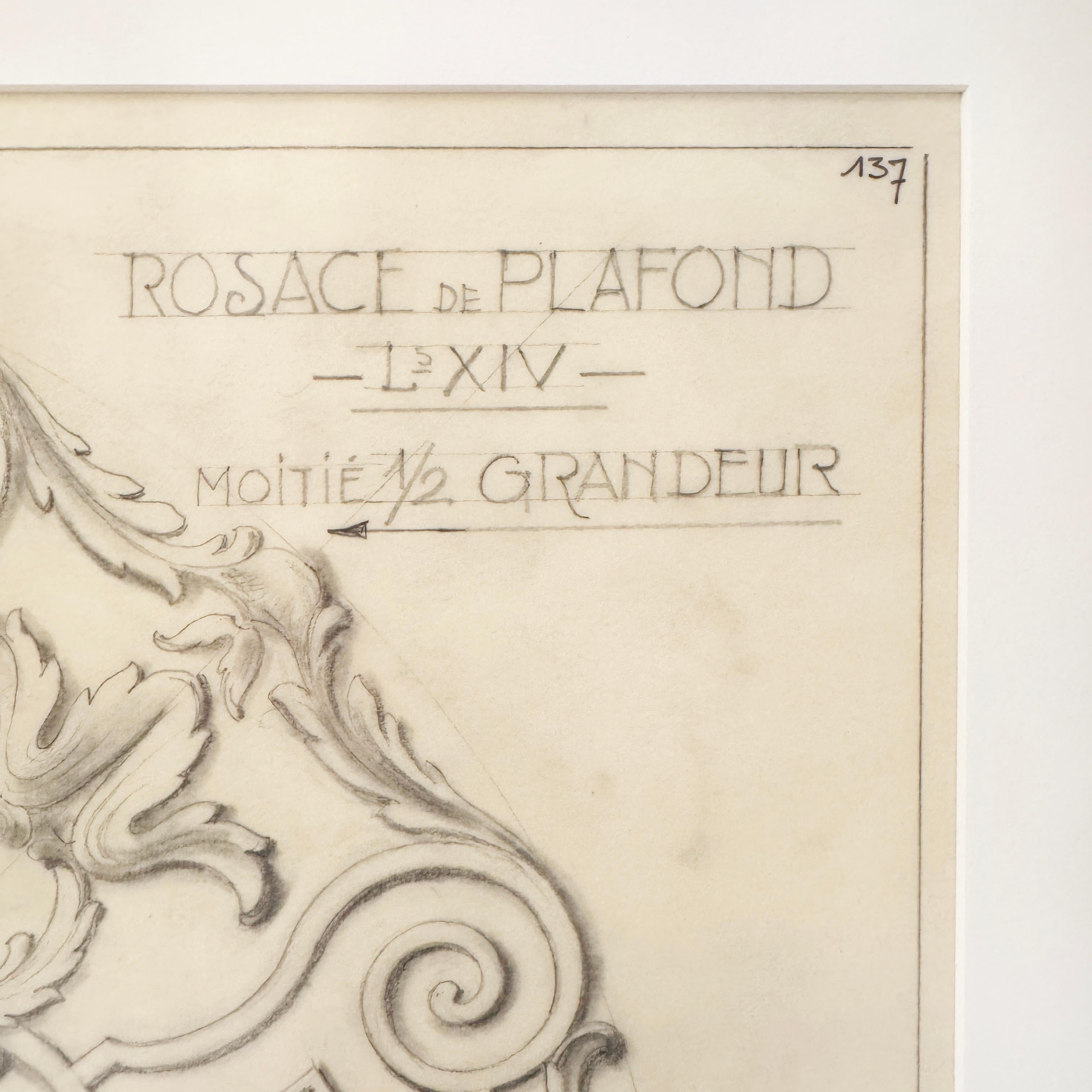 An original Jansen pencil drawing
depicting an architectural detail
