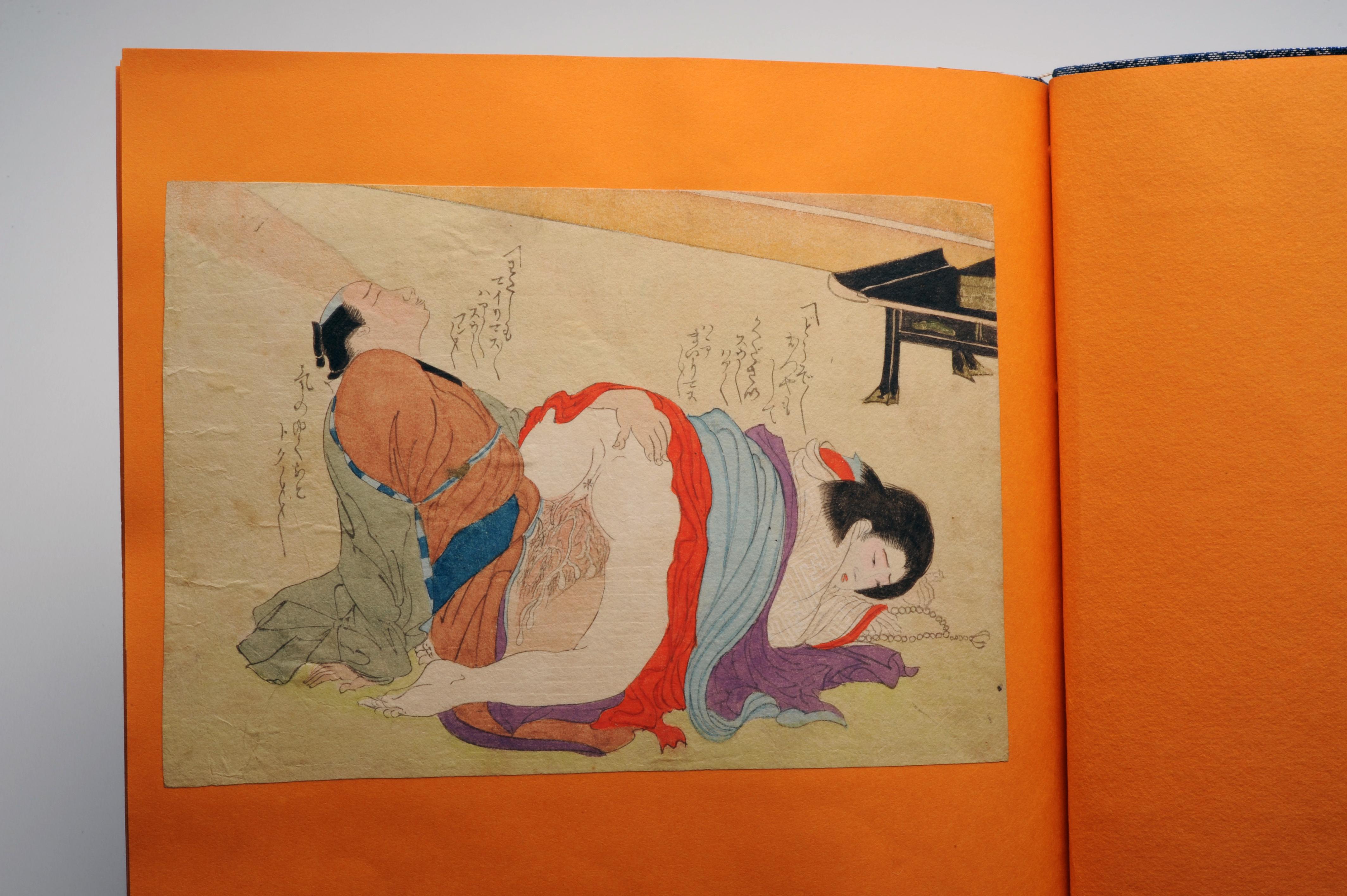 Original japanische handgemalte erotische Kunst Gemälde Shunga (20. Jahrhundert)