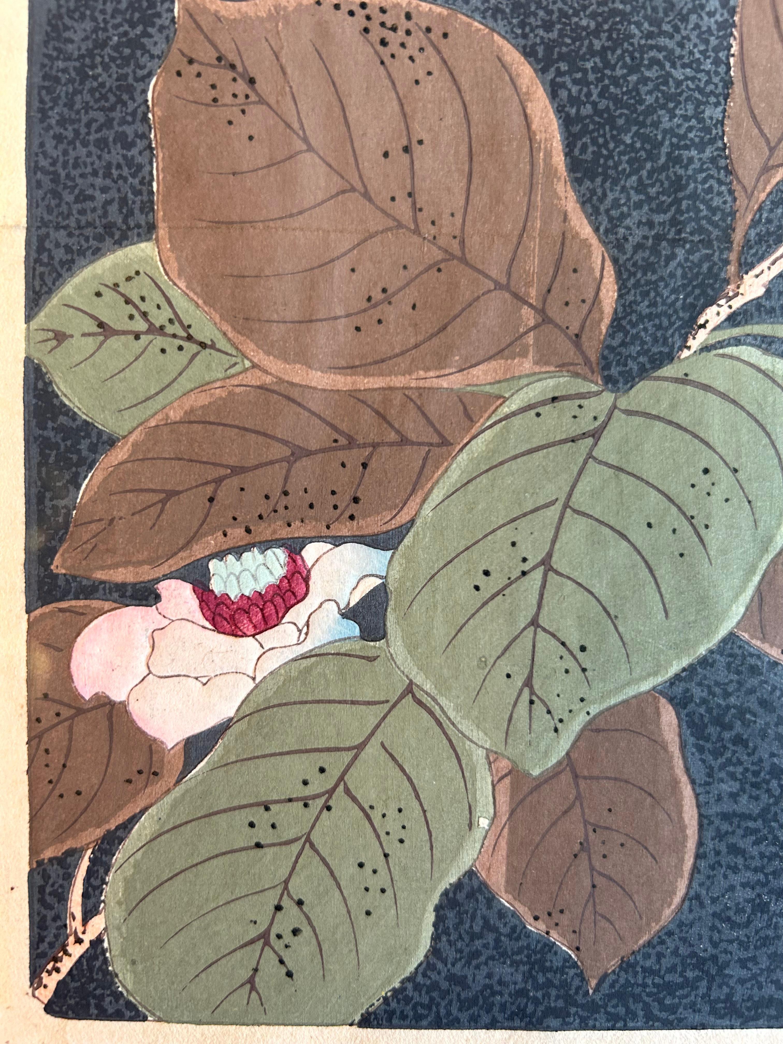Paper Original Japanese Woodblock Print Circa 1900