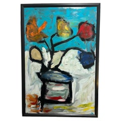 Original Jay Hill Acrylic on Canvas Abstract Still Life