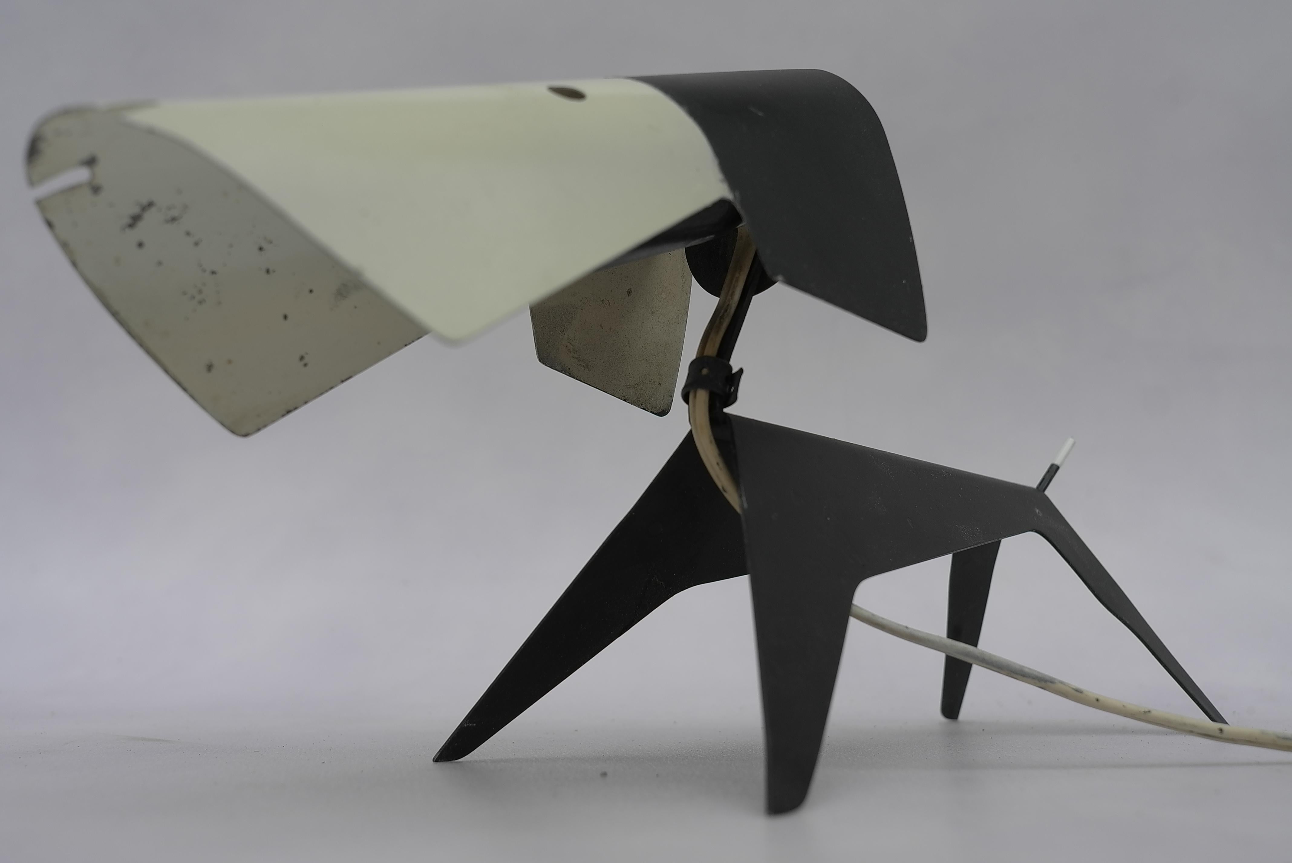 French Original Jean Boris Lacroix Dog Lamp by Disderot, France, 1950