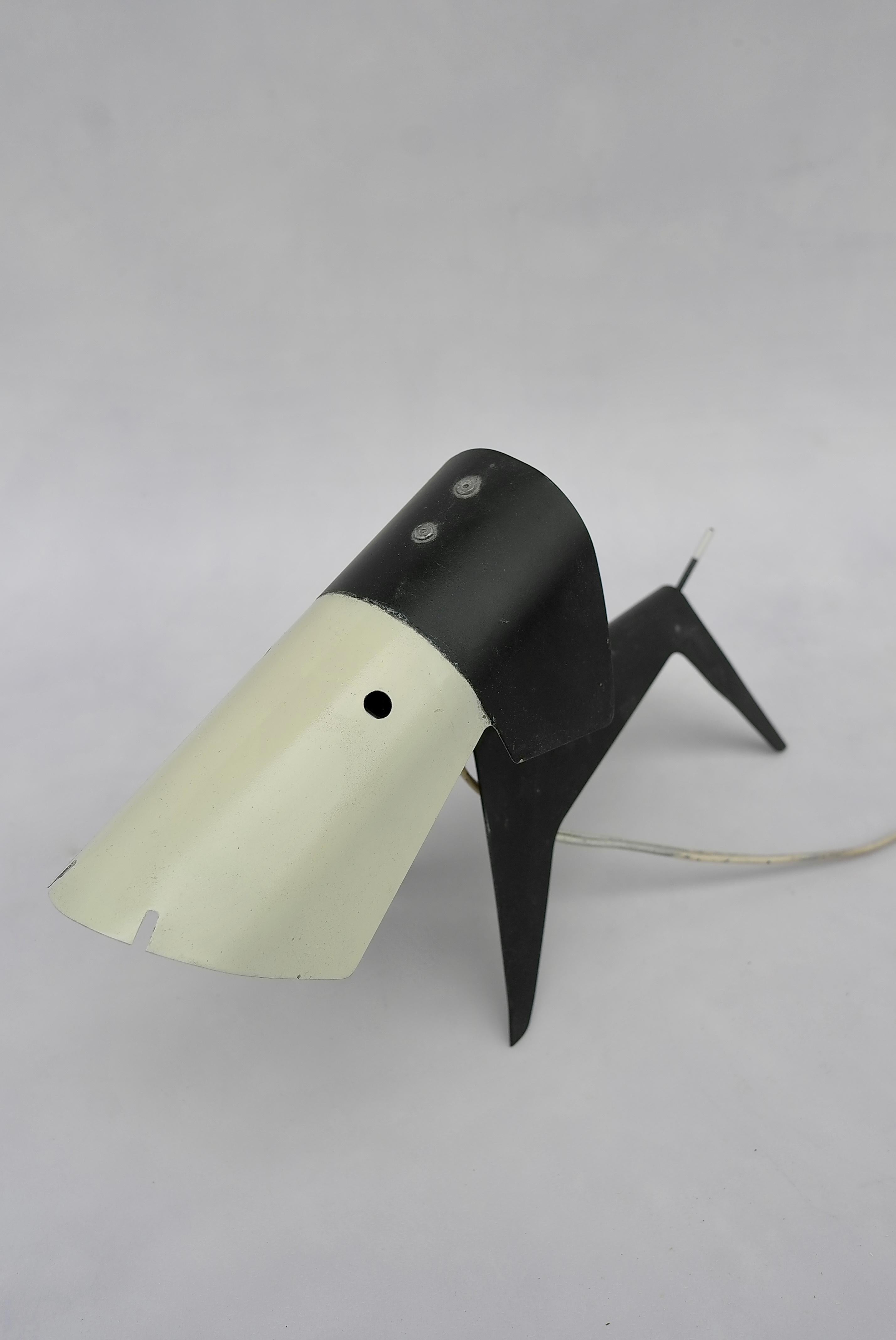 Original Jean Boris Lacroix Dog Lamp by Disderot, France, 1950 In Good Condition In Den Haag, NL