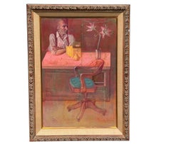 Original Jean-Charles Bouloc Mix Media Oil Painting on Canvas