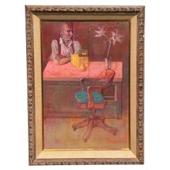 Original Jean-Charles Bouloc Mix Media Oil Painting on Canvas