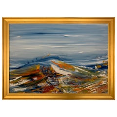 Original Jean Jacques Plisson signiert Ölgemälde Seelandschaft Meer Kunstwerk