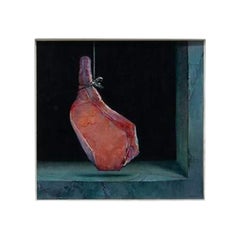 Original Jerry Rudquist Modern Art Oil Painting, 1990s