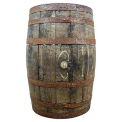 Original Jim Beam Whiskey Wood Bourbon Barrel Steel Straps