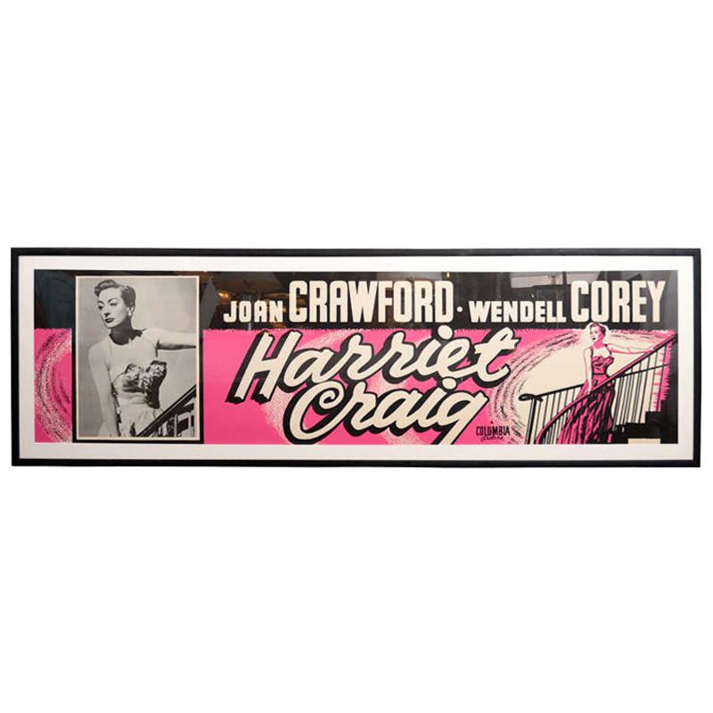 Original Joan Crawford Cinema Poster from the Classic Film Harriet Craig