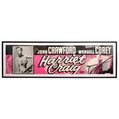 Vintage Original Joan Crawford Cinema Poster from the Classic Film Harriet Craig