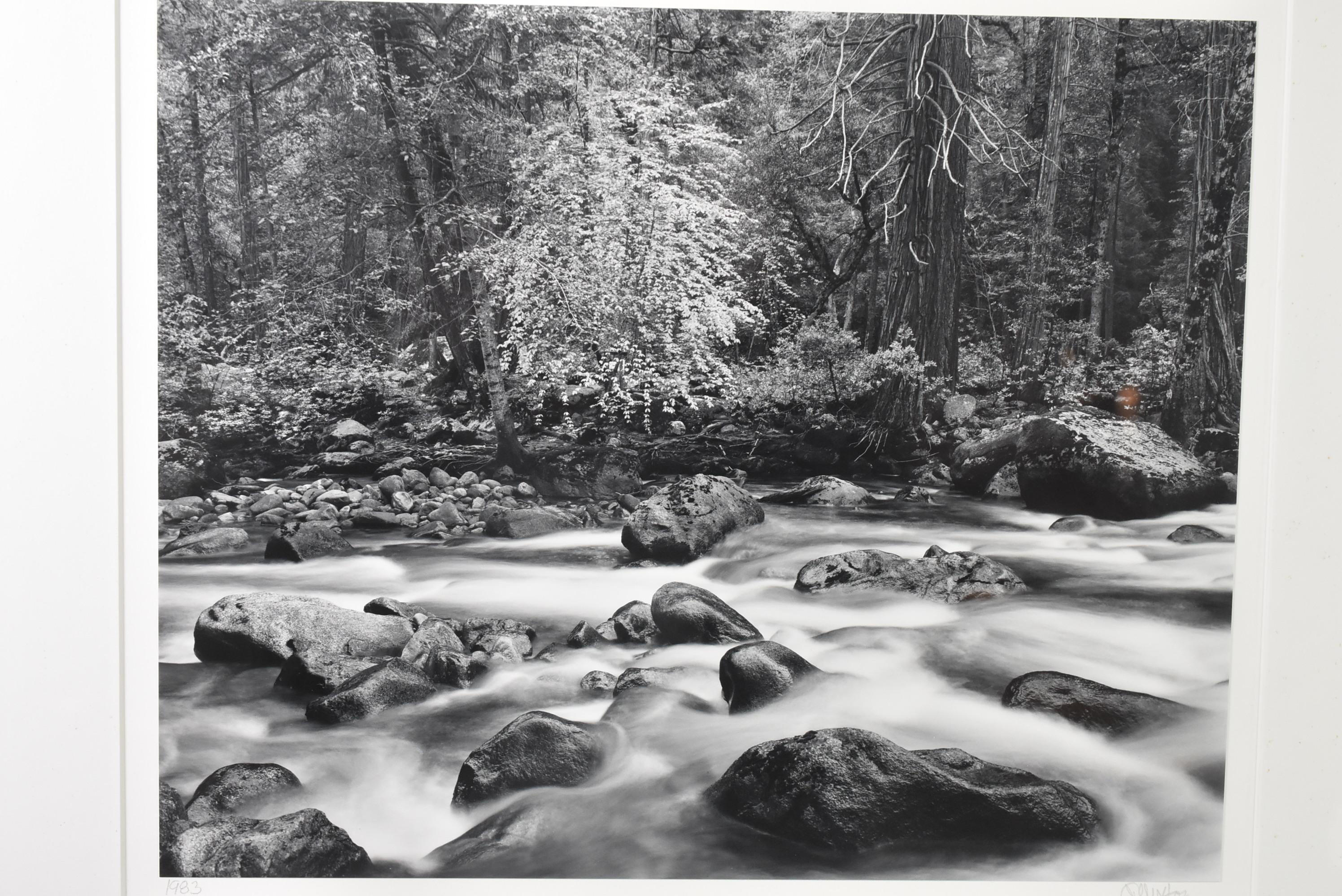 20th Century Original John Sexton Silver Gelatin Print Merced River and Valley 1983 For Sale