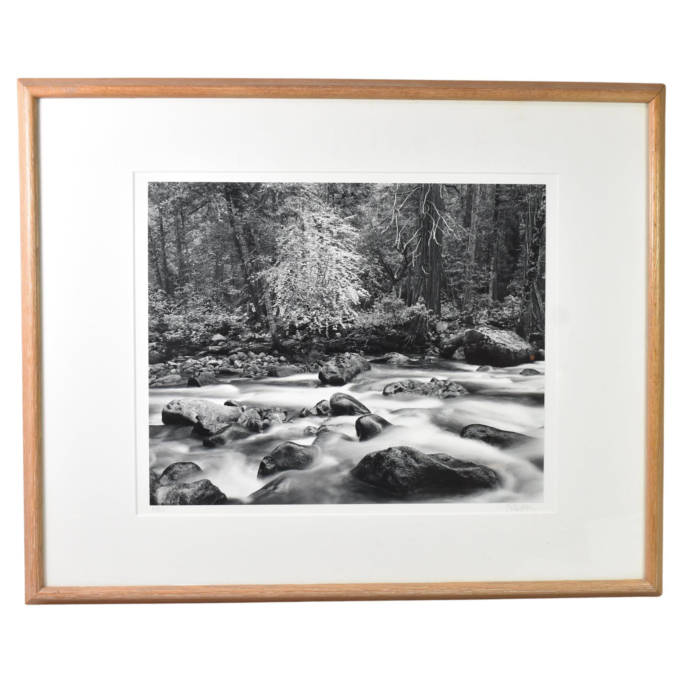 Original John Sexton Silber-Gelatinedruck Merced River and Valley 1983